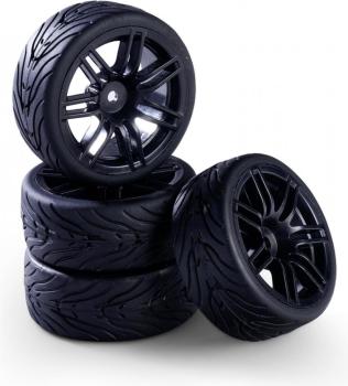 1:10 Räderset 14 Sp.Design (4) schw.26mm