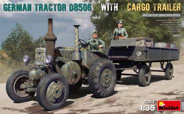 1:35 GERMAN TRACTOR D8506 WITH CARGO TRAILER