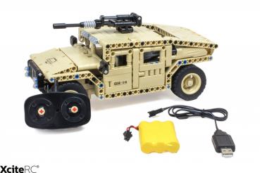 Teknotoys Active Bricks RC Militär Off-Road Fahrzeug -  Konstruktionsbaukasten mit Fernsteuerung