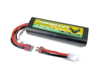Absima LiPo 7.4V-25C 4200 Roundcase (T-Plug + Tamiya Adap.)
