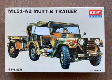 1:35 M151-A2 Mutt & Trailer Model Kit, New Old Stock Kit #1326