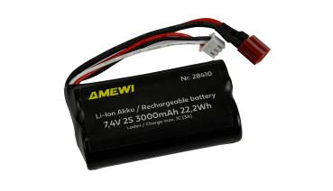 Li-Ion Akku 2S 7,4V 3000mAh T-Stecker
