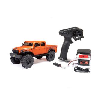 1/24 SCX24 Dodge Power Wagon 4X4 RTR Brushed Rock Crawler (Battery & Charger Included), Orange