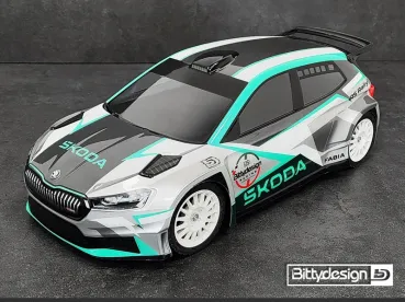 SKODA Fabia RS Rally2 Clear Body 1/10 Rally 190mm Hard 1,2mm