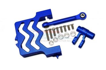 Aluminium Servobefestigung und Servohorn 25T Set blau GPM TRX X-MAXX neue Version 2075