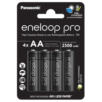 Eneloop pro BK-3HCDE/4BE Mignon AA Akku 4er Blister