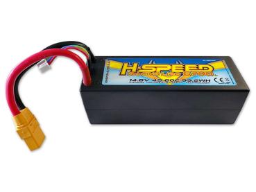 LiPo 6700mAh 14.8V 99.2Wh Racing Akku H-SPEED mit XT90 Stecker (138.5x46.5x45.1mm, 588g)