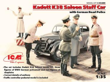 1:35 Kadett K38 Saloon Staff Car with German Road Police