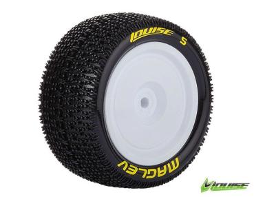 E-Maglev Reifen supersoft auf 2.2 Felge weiß 12mm (2) LOUISE 1/10 Elektro Buggy 4WD hinten