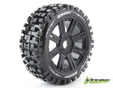 B-Ulldoze Reifen soft auf Felge schwarz 17mm (2) LOUISE 1/8 Verbrenner Buggy *J*