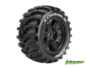 X-CYCLONE SPORT-REIFEN FELGE SCHWARZ 24MM TRAXXAS X-MAXX / LOUISE MFT