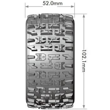 Preview: ST-PIONEER auf Felge schwarz 12mm Removable Hex (0&1/2) (2) LOUISE TRX Mini-MAXX / XRT