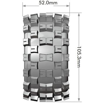 Preview: ST-MCROSS auf Felge schwarz 12mm Removable Hex (0&1/2) (2) LOUISE TRX Mini-MAXX / XRT