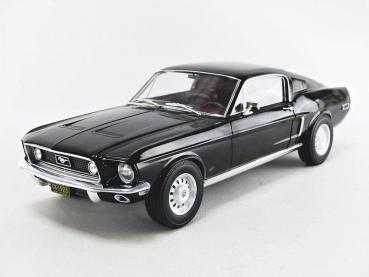 Ford Mustang Fastback 1968 - Black 1/12 DIECAST MODEL CAR BY NOREV 122700