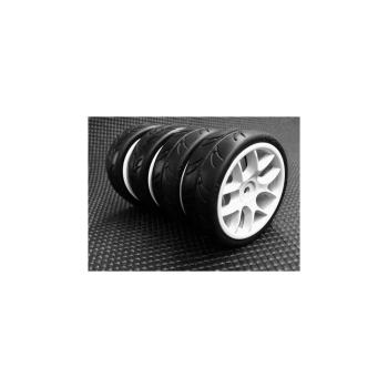 Ride Komplettrad 1:10 Belted 24mm auf 10-Speichen Felge weiß (4)