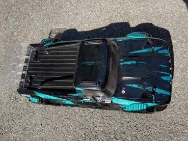 Preview: Neuwertiger 1/8 Infraction 4WD Mega Restro-Mod Truck RTR; Teal/Bronze Neupreis 340 Euro