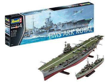 1:720 HMS Ark Royal & Tribal Class Destroyer Revell Modellbausatz