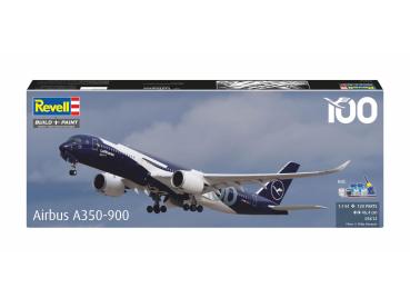 1:144 Geschenkset A350-900 - Lufthansa 100years Revell Modellbausatz mit Basiszubehör