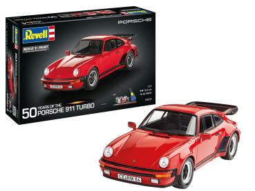Geschenkset "50 Years of the Porsche 911 Turbo" Revell Modellbausatz mit Basiszubehör