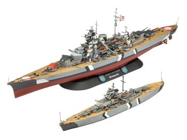 1:700 + 1:1200 Geschenkset The Legendary Bismarck  Revell Modellbausatz mit Basiszubehör