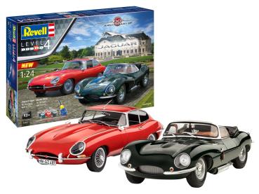 1:24 Geschenkset Jaguar 100th Anniversary Revell Modellbausatz mit Basiszubehör