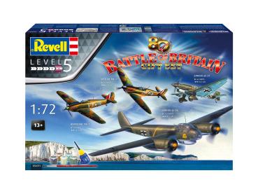 1:72 Geschenkset 80th Anniversary Battle of Britain Revell Modellbausatz mit Basiszubehör