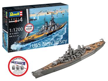 1:1200 Starter Kit Battleship USS New Jersey Revell Modellbausatz mit Basiszubehör