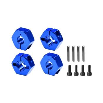 Alu Radmitnehmer 12mm blau klemmbar (4) GPM für TRX Mini Slash/Rally, Slash, Bigfoot, Jato 3.3, Rust