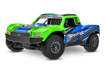 TRAXXAS MINI-Slash BL-2S 4x4 grün 1/16 Short Course RTR Brushless, HD-Teile, mit 2S Lipo/Lader