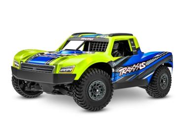 TRAXXAS MINI-Slash BL-2S 4x4 gelb 1/16 Short Course RTR Brushless, HD-Teile, mit 2S Lipo/Lader
