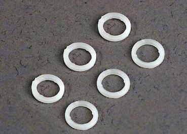 SLVR Beilagscheiben Kunststoff weiß 5x8x1mm (6) TRAXXAS 2WD&VXL Bandit, Rustler