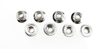 Stoppmutter mit Flansch silber 5mm (8) TRAXXAS
