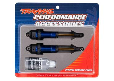 GTR Dämpfer XXL blau (Teflon & TiN beschichtet) (2) TRAXXAS 4x4&VXL Slash, Rustler, Stampede, Hoss