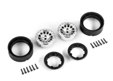 Method 1.0 Felgen chrom auf Beadlock satin chrom (2) TRAXXAS TRX-4M