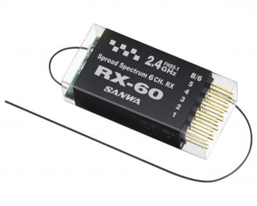 Sanwa RX-60 6-Kanal Mini-Empfänger