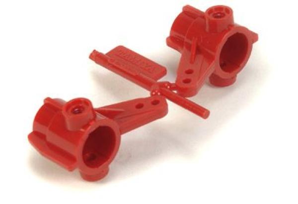 TA01/DF-01 Achsschenkel (2) vorne rot