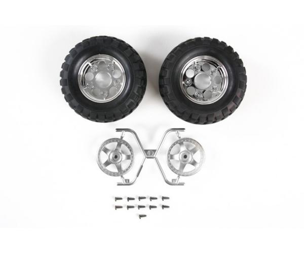 Tamiya Reifen mit Felgen Rock Block (2 Stk.) CC-01 / High-Lift