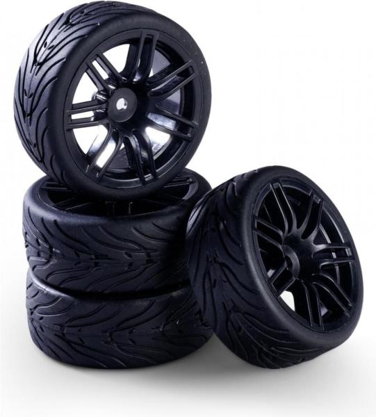 1:10 Räderset 14 Sp.Design (4) schw.26mm