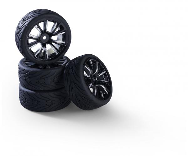 1:10 Räderset(4) M-Design silb/schw.26mm