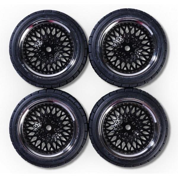 1:10 Räderset Rally Design3 (4) chr/schw 26mm
