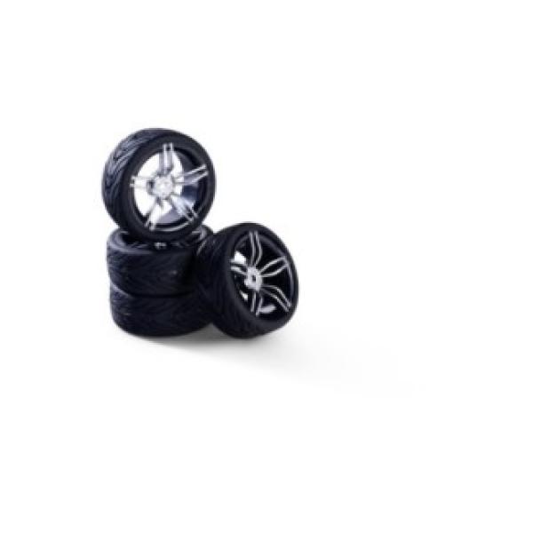 1:10 Räderset 10 Sp.Design (4) silber 26mm