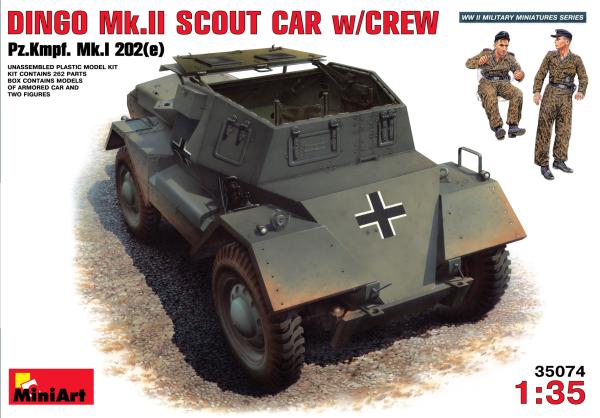 1:35 DINGO Mk.II SCOUT AUTO MIT CREW Pz.Kpfw. Mk.I 202 (e)