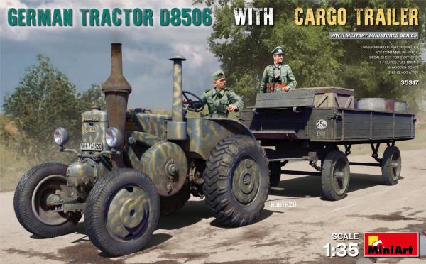 1:35 GERMAN TRACTOR D8506 WITH CARGO TRAILER