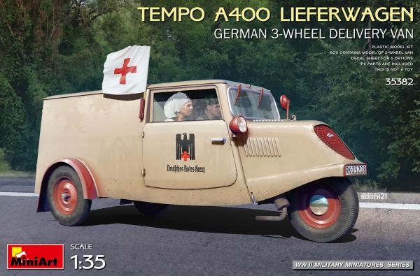 1:35 Tempo A400. Deutscher Dreirad-Lieferwagen