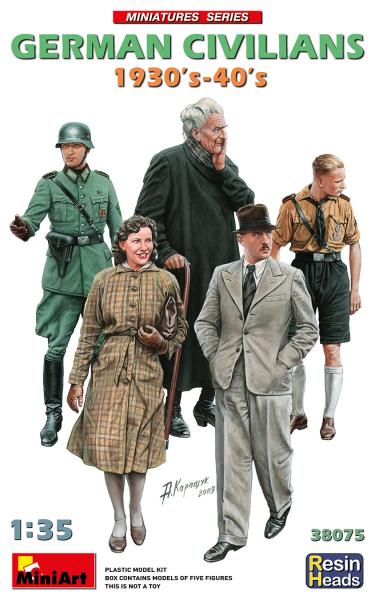 1:35 GERMAN CIVILIANS 1930-40S. RESIN HEADS