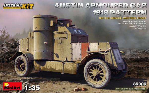 1:35 Austin Panzerwagen 1918 pattern, Britische Armee, Westfront mit Inneneinrichtung