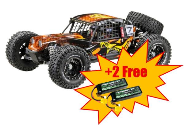 1:7 Rock Racer "MAMBA 7" Orange 6S BL RTR+ 2* 3S LiPo 6000mAh