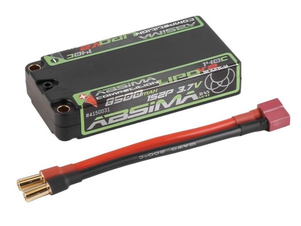 Comp. Shorty LiPo 3.7V 140C/1S2P HC 8500mAh 5mm