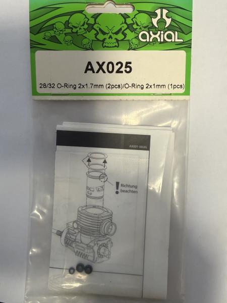 28/32 O-Ring 2x1,7mm (2pcs) O-Ring 2x1mm (1pcs)