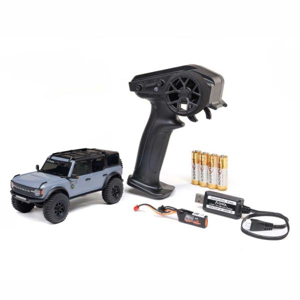 Axial 1/30 SCX30 Ford Bronco 4X4 RTR Brushed Rock Crawler (Battery & Charger Included), Gray